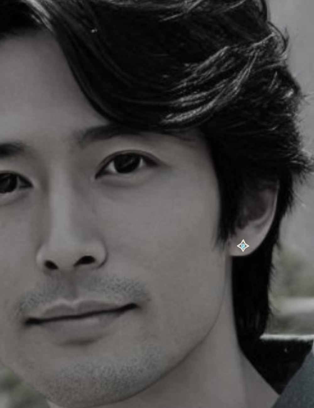 Pt900 ブルージルコン ピアス