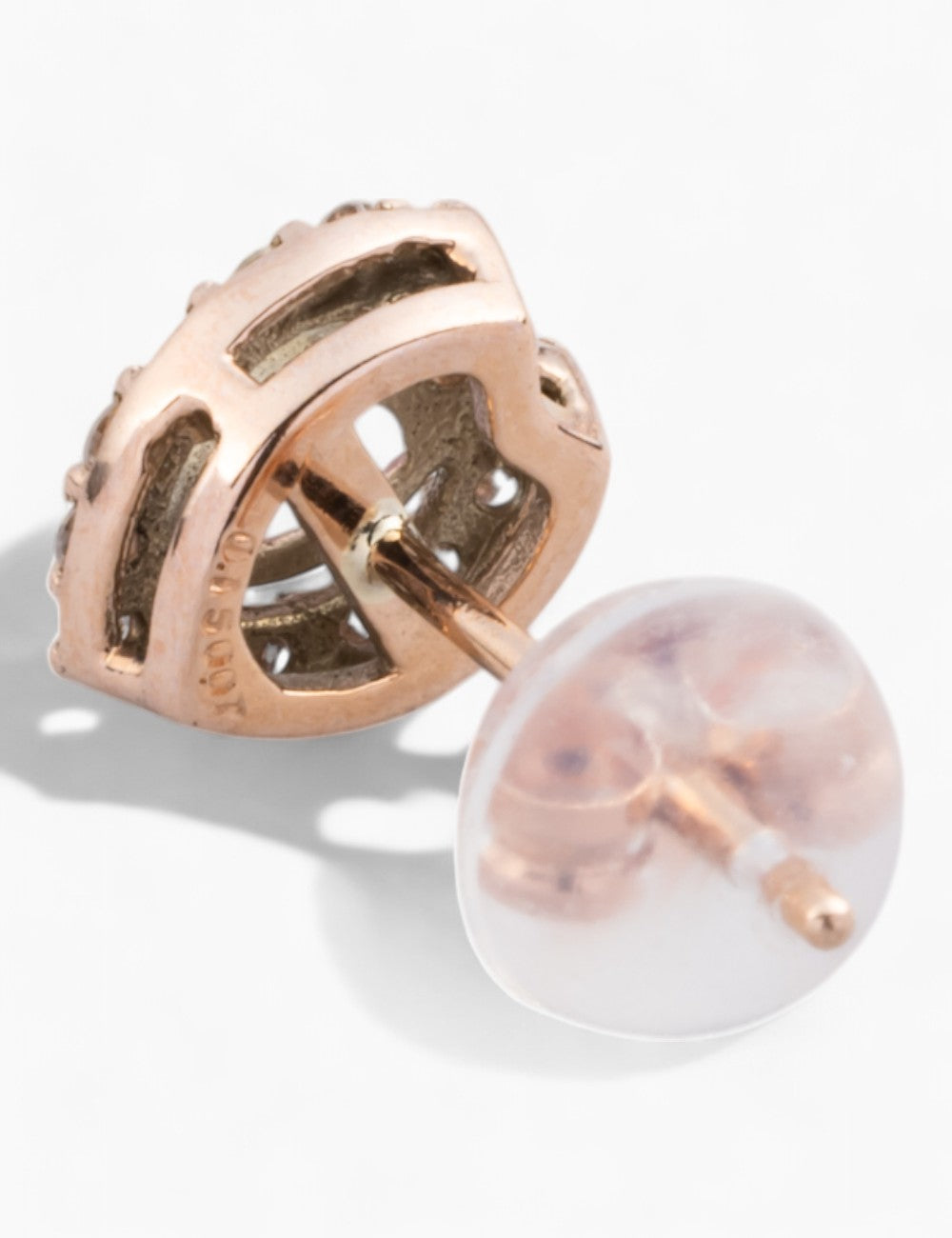 K10ピンクサファイア×ダイヤモンド ヘイローピアス